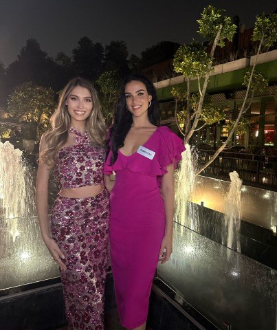 Miss Gibraltar with her roommate Miss Italy 